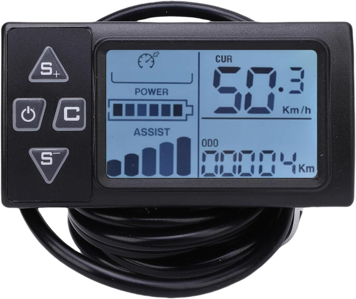 Sorandy S861 Elektrofahrrad-LCD-Display-Messgerät, E-Bike-Tachometer-Kilometerzähler mit SM-Anschlus