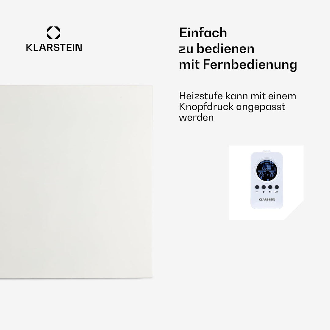 Klarstein Air Infinite Infrarotheizung, Infrarot Heizung mit Fernbedienung, Erkennung Offener Fenste