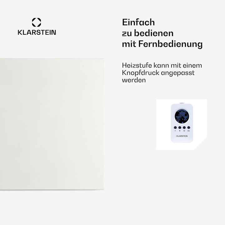 Klarstein Air Infinite Infrarotheizung, Infrarot Heizung mit Fernbedienung, Erkennung Offener Fenste
