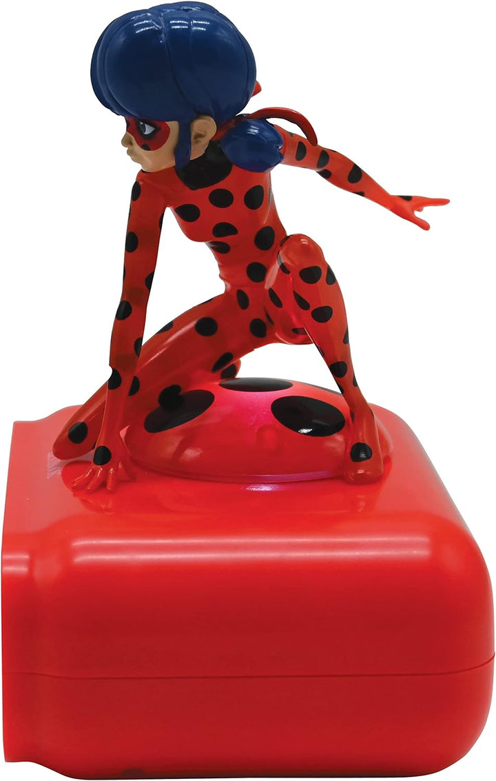 Lexibook, Miraculous Ladybug Cat Noir, Digitalwecker mit Nachtlicht, Snooze, Uhr, leuchtendes Ladybu