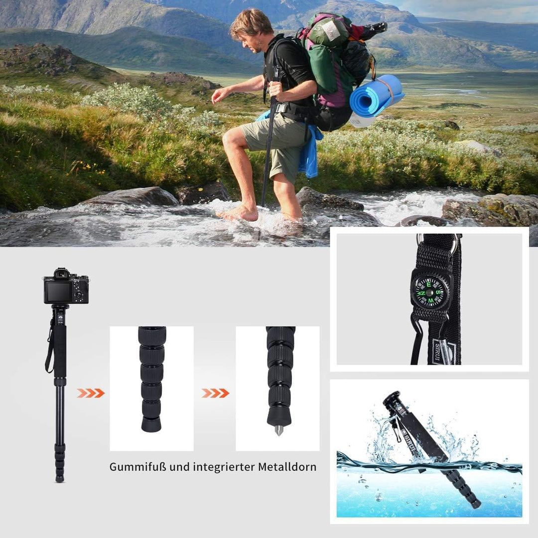 SIRUI P-306 Camera Kamera Reise Einbeinstativ Monopod, Aluminium 0.56kg Einbeinstativ, 6 Sektionen,