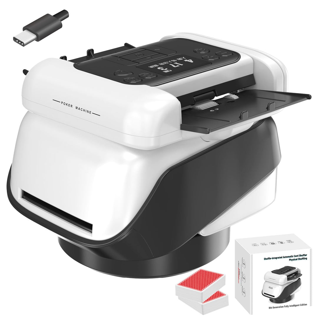 Automatischer Kartengeber & Kartenmischer mit 360° Drehfunktion, anpassbarer Kartenzuteilung für bel