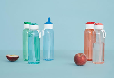 Mepal Lunchset Campus Flip-up Trinkflasche Wasserflasche für Kinder mit Strohhalm Bento-Brotdose mit