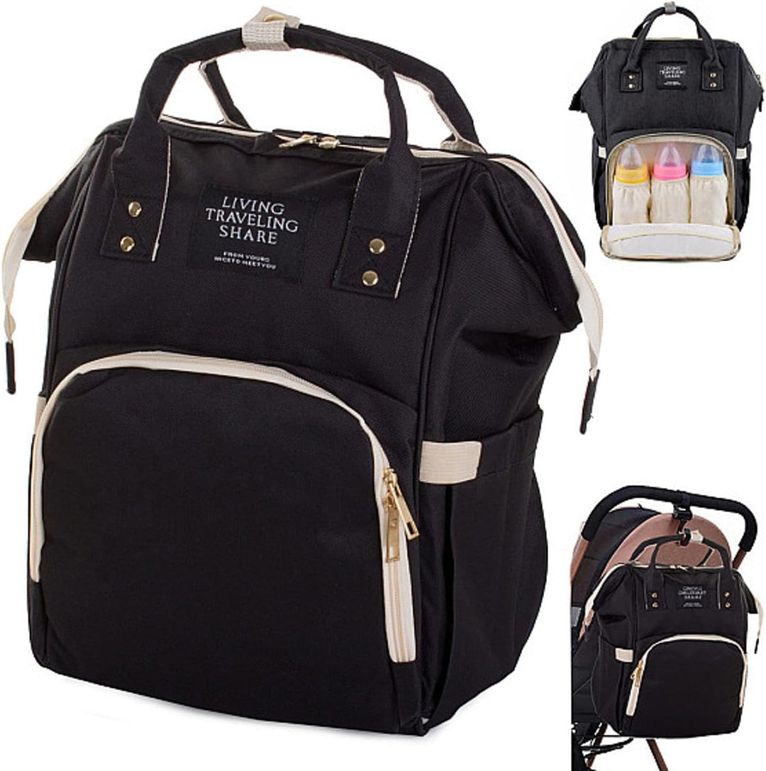 Herzberg Baby Diaper Bag - Multifunction Diaper Bag, Mommy Organized Travel Baby Bag, Essentials for