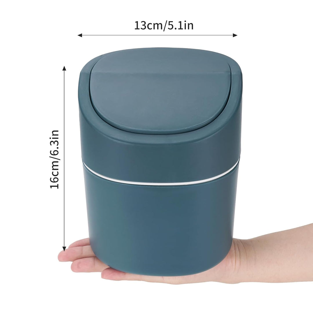 Mini tischmülleimer 2L mit Müllsäcken 180 Stück, tischabfalleimer mit deckel für Den Waschtisch Küch