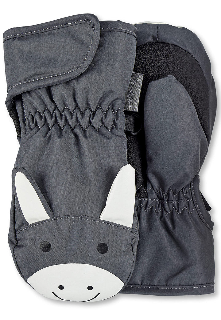 Sterntaler Unisex Kinder Fäustel Baby Fäustling Esel Emmi 2 Dunkelgrau, 2 Dunkelgrau