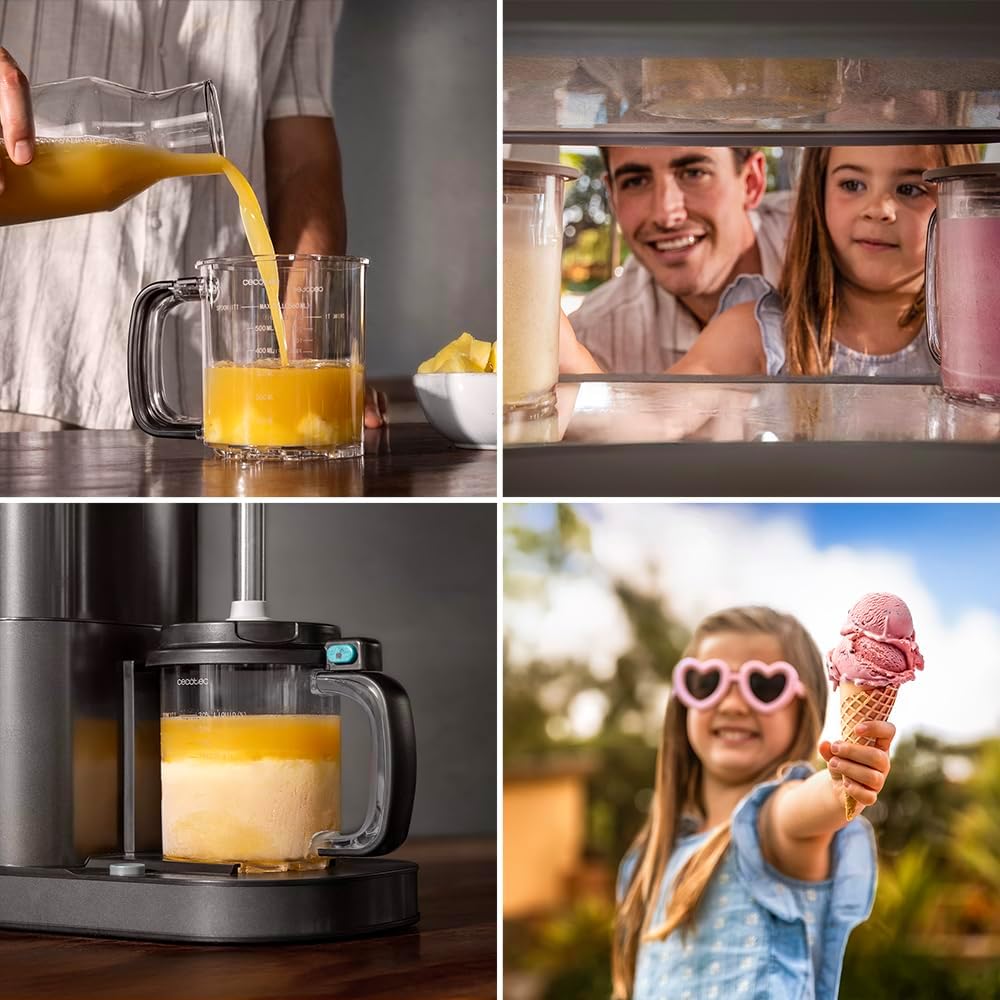 Cecotec Eisbecher Gelatec GelaCups, 3er Set Behälter mit Deckel, 700 ml pro Becher, BPA-frei, hygien