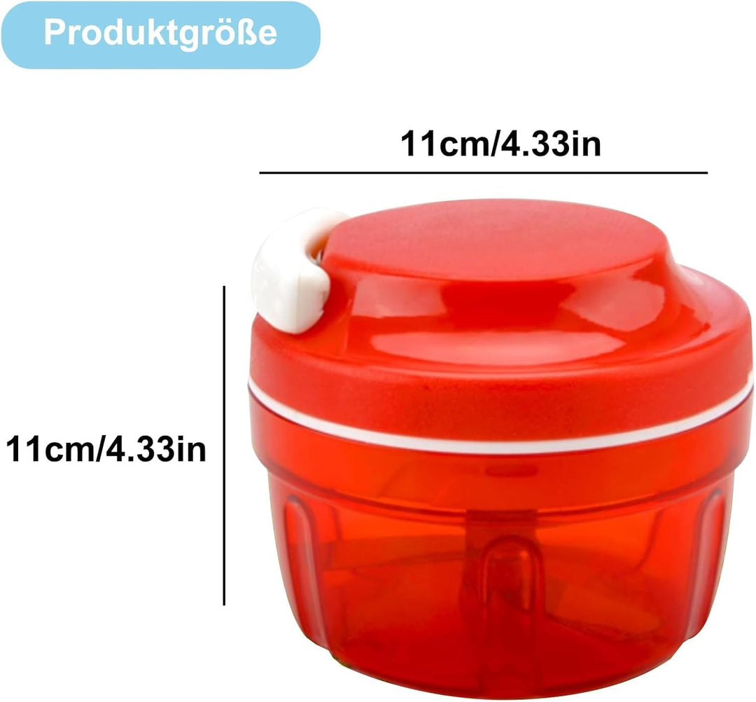 Zwiebelschneider Manuell, Gemüsehacker, Onion Chopper, Multizerkleinerer Manuell, 300ml Zwiebel Zerk