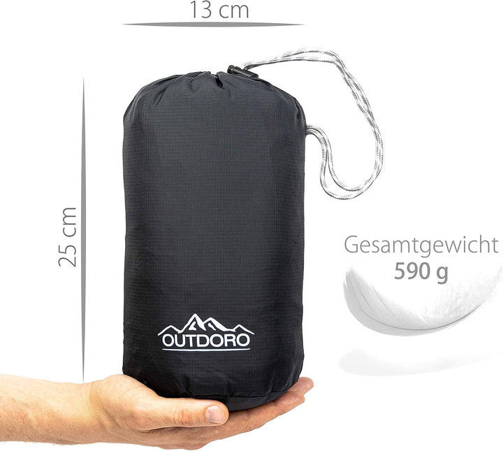 Outdoro Moskitonetz Kastenform inklusive Klebehaken für Reise und Zuhause - extra-gross für Doppelbe
