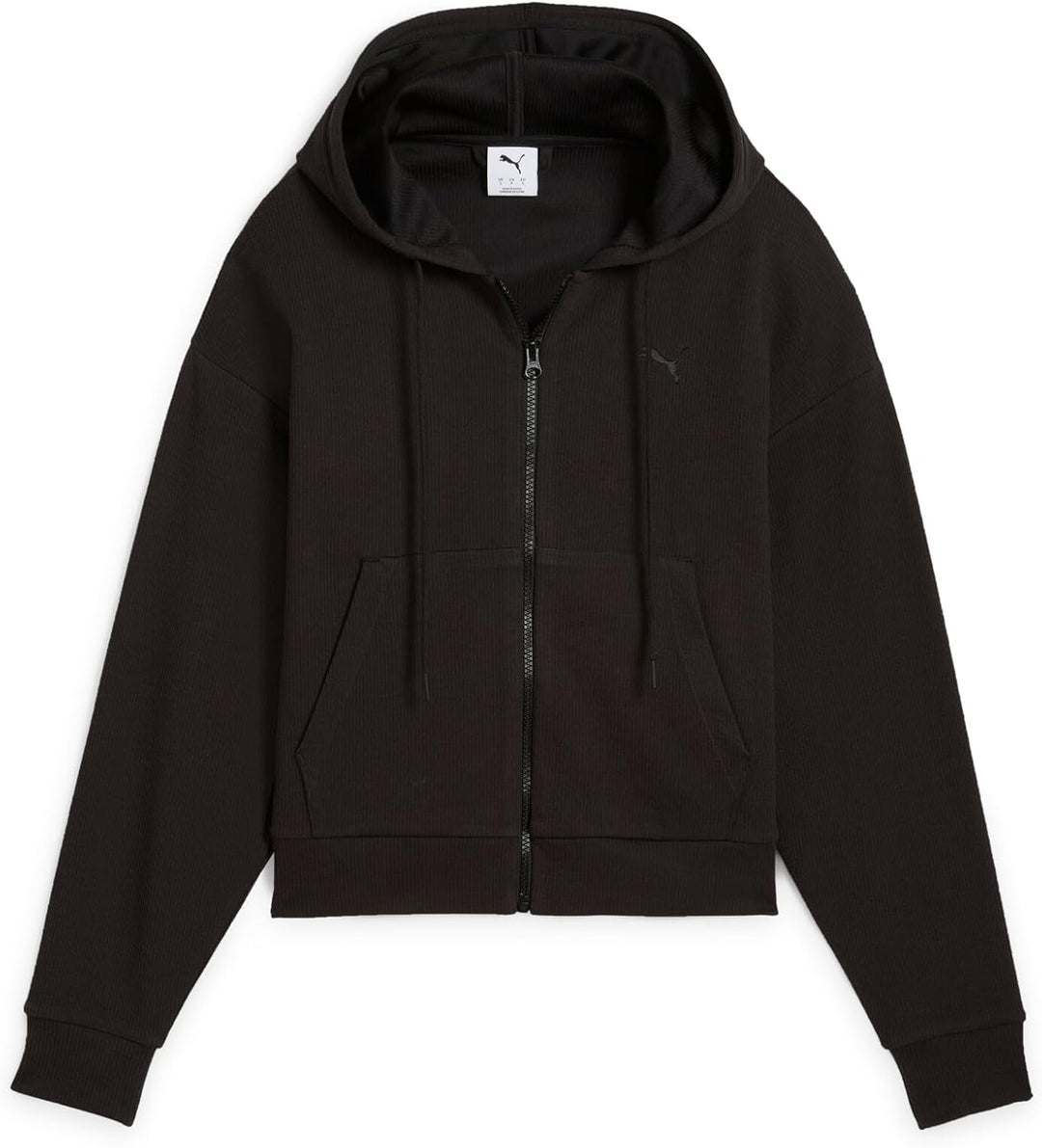 Puma Mädchen Her Comfort Crop Full-Zip Hoodie Hooded Sweatshirt (1er Pack) M Puma Black, M Puma Blac