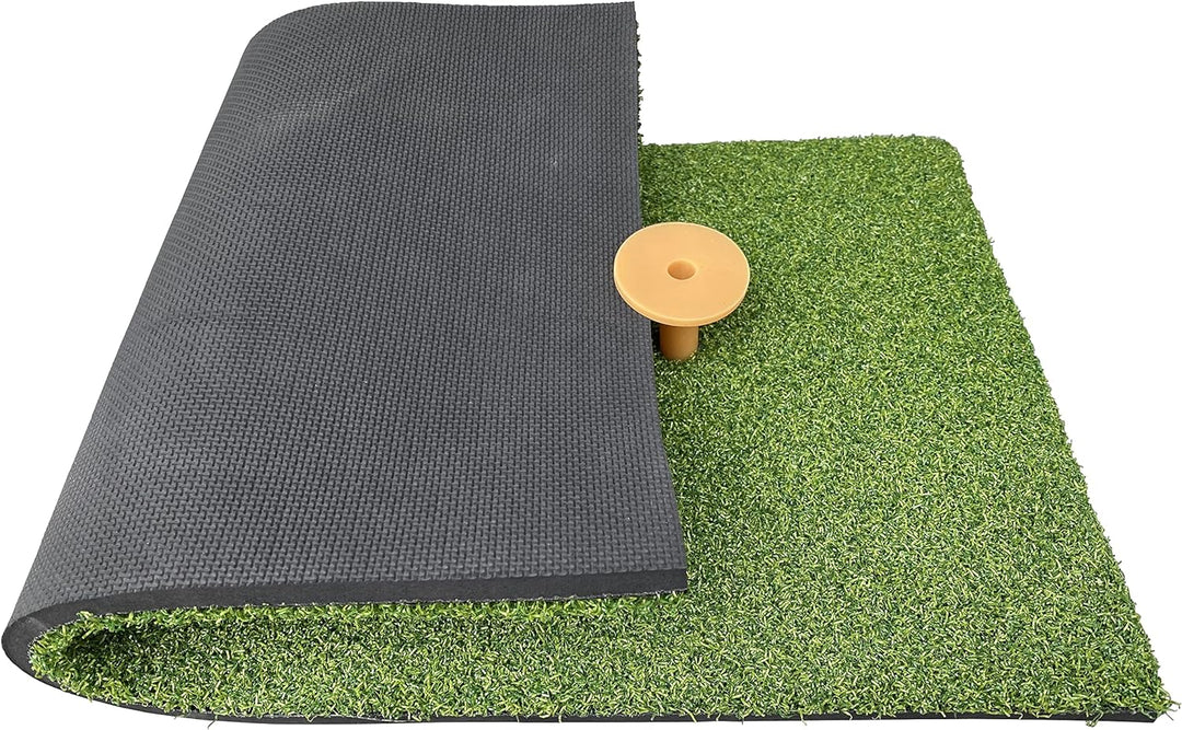 LL-Golf ® Golf Abschlagmatte 60x30 cm/Übung Training Matte/Übungsmatte inklusive Gummi Tee/ideal zum