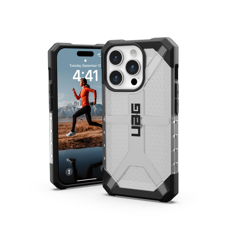 URBAN ARMOR GEAR Plasma Hülle kompatibel mit Apple iPhone 15 Pro [Wireless Charging kompatibles Cove