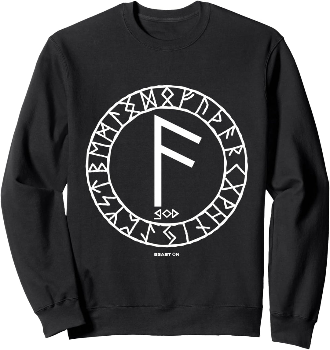 Nordische Rune ANSUZ Wikinger Rune Symbol Glyphe Gym Fitness Sweatshirt