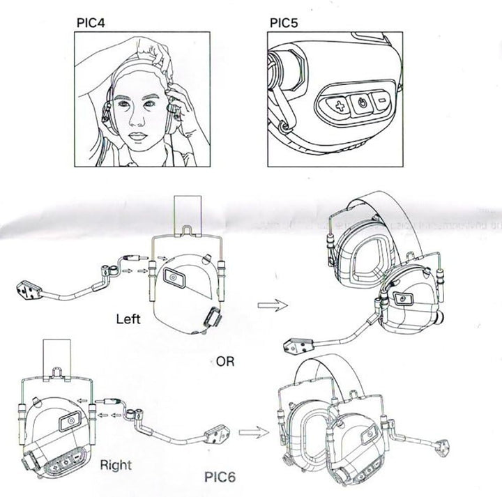 OPSMEN Elektronische Gehör Kommunikation Schutz Weiche Ohrenschützer Kopfhörer M32 Serie Unterdrückt
