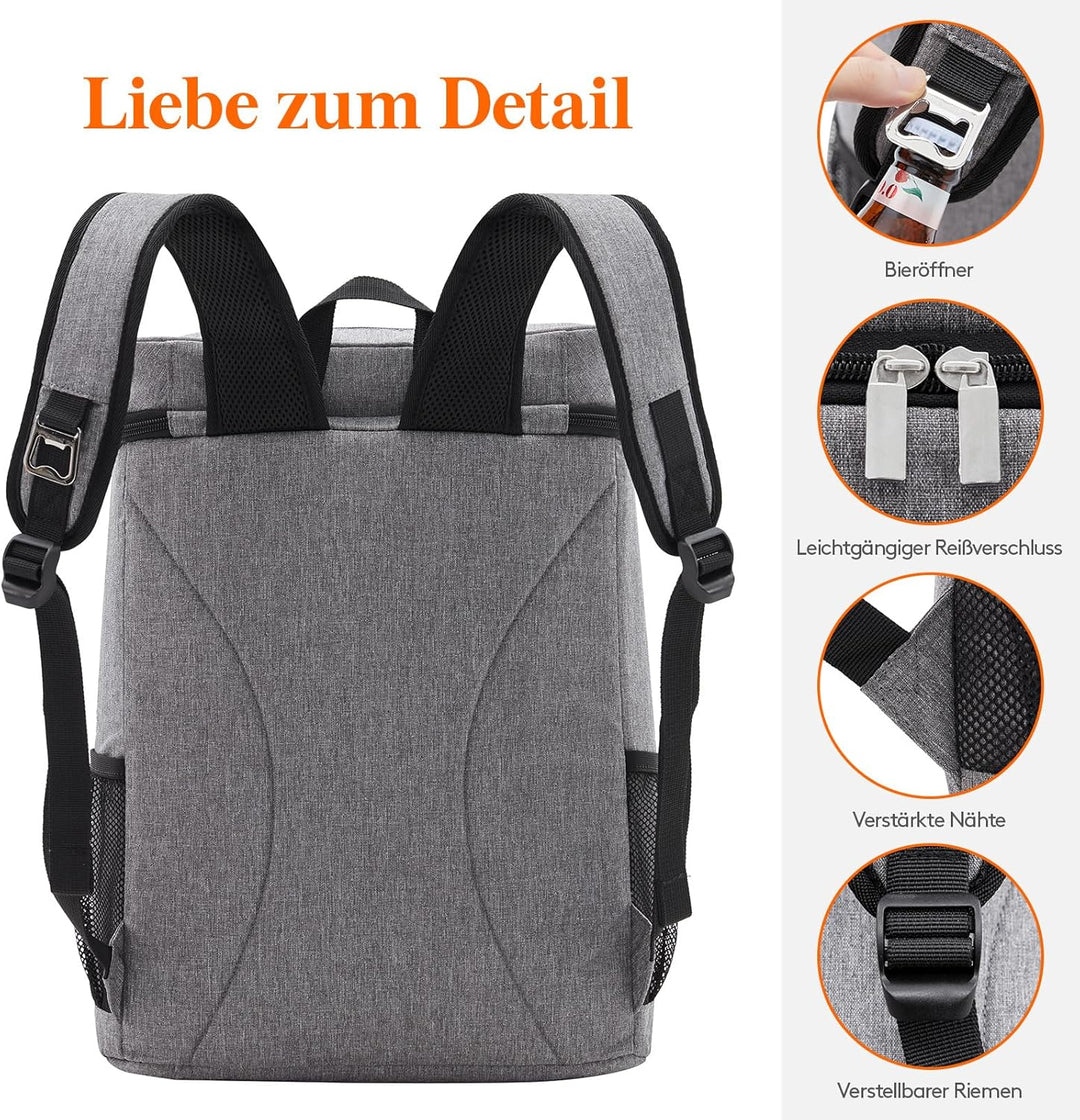 Lifewit 22L Kühlrucksack Auslaufsichere Kühltasche Rucksack wasserdichte Picknickrucksack Isolierte