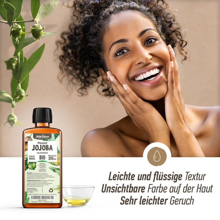 Jojobaöl Bio 500 ml - 100% Bio, Rein, Natürlich & Kaltgepresst 500 ml (1er Pack), 500 ml (1er Pack)