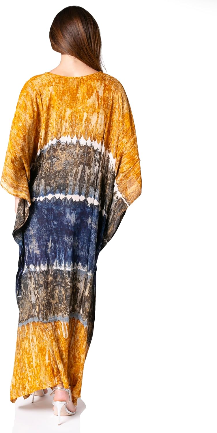Sakkas Catia Damen Boho Lässig Lang Maxi Caftan Kleid Kaftan Vertuschung LougeWear Einheitsgrösse 18