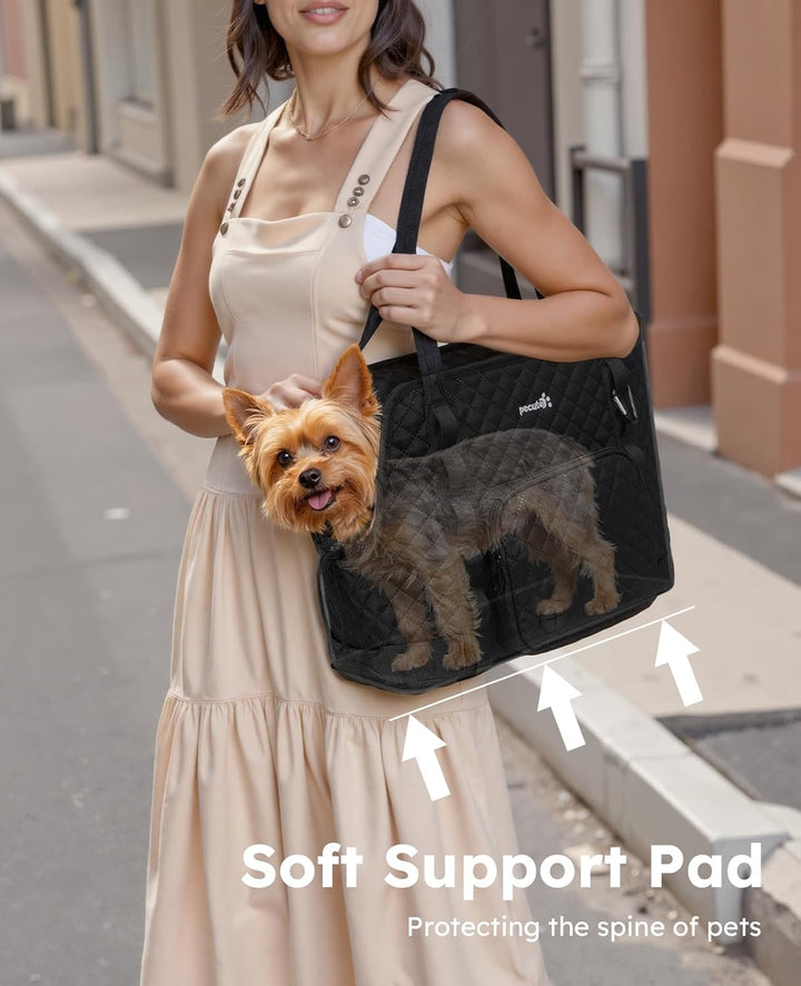 pecute Hundetasche für Kleine Hunde 5kg, Tragetasche Hund Hundetragetasche Leichte, Faltbare Hundetr