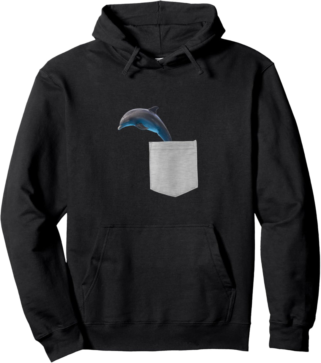 Animal in Your Pocket bottlenose dolphin Pullover Hoodie