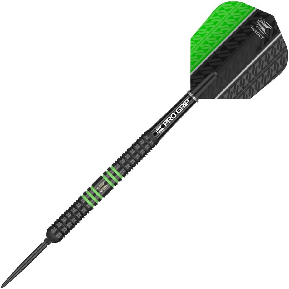 Target Darts Vapor 8 Schwarz-Grün 80% Wolfram Swiss Point Steeldarts Dartpfeile-Set 26G Single, 26G