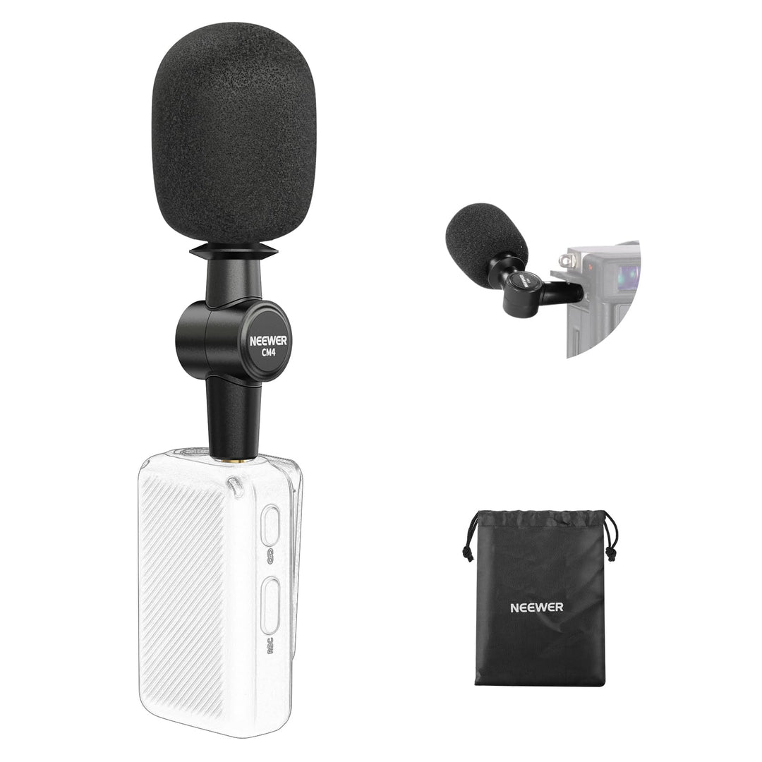 NEEWER 3,5mm TRS Omnidirektionales Mini Mikrofon für DSLR Kamera Recorder Vlog Podcast Interview, Ko