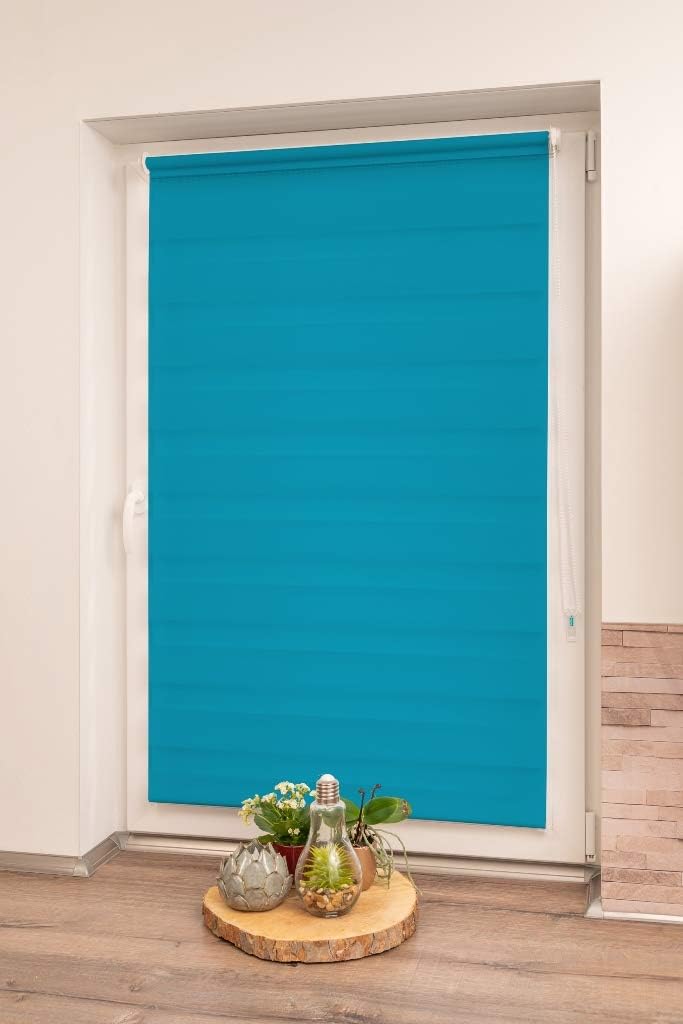 K-home Klemmfix Doppelrollo, Petrol, 65x150 cm (B x L) Petrol 65x150 cm (B x L), Petrol 65x150 cm (B
