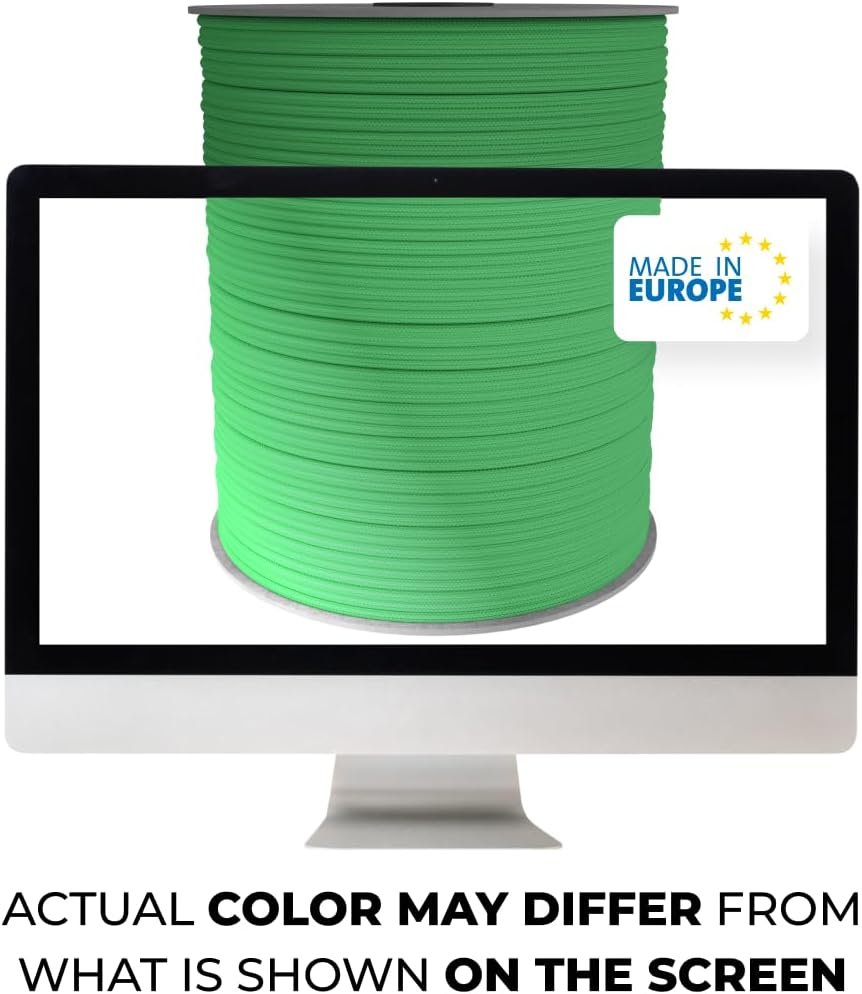 EdcX 3mm Nylon Paracord 425 (15, 30, 50 und 100m) - Typ II, 100% Nylonseil, 3 Litzen Seil, 3mm Nylon