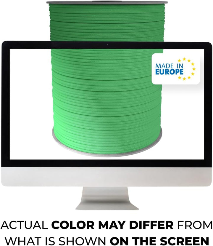 EdcX 3mm Nylon Paracord 425 (15, 30, 50 und 100m) - Typ II, 100% Nylonseil, 3 Litzen Seil, 3mm Nylon