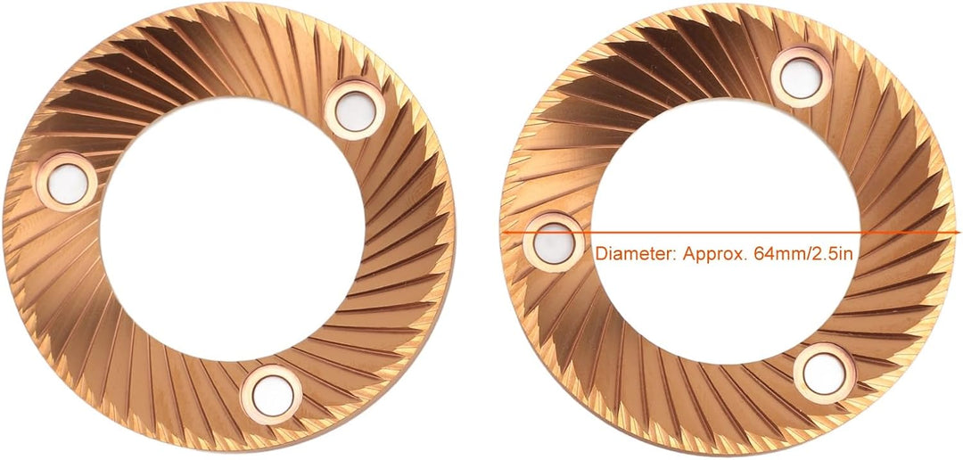 2pcs Coffee Mühle Flat Burr, 64 mm Titanschildermulti -Purpon Flat Burr für DF64 DF64P DF64E DF64V f
