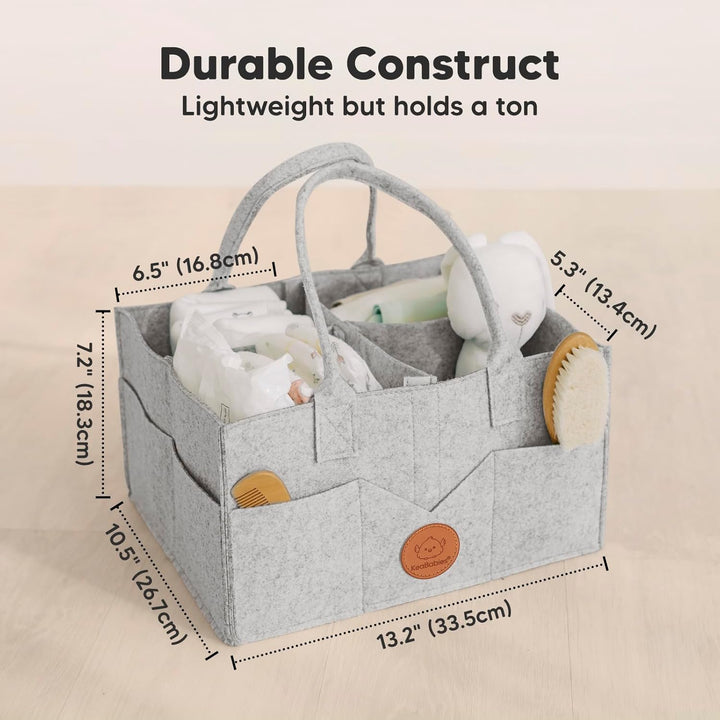 Baby Windel Caddy Veranstalter - Wickeltisch Organizer - Filz Baby Windel Organizer - Baby Korb Wick