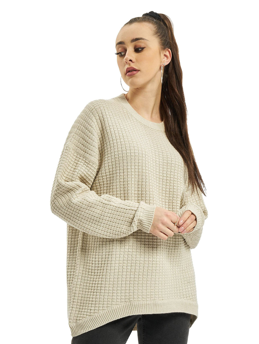 ONLY Damen Pullover onlKarly Life KNT beige M