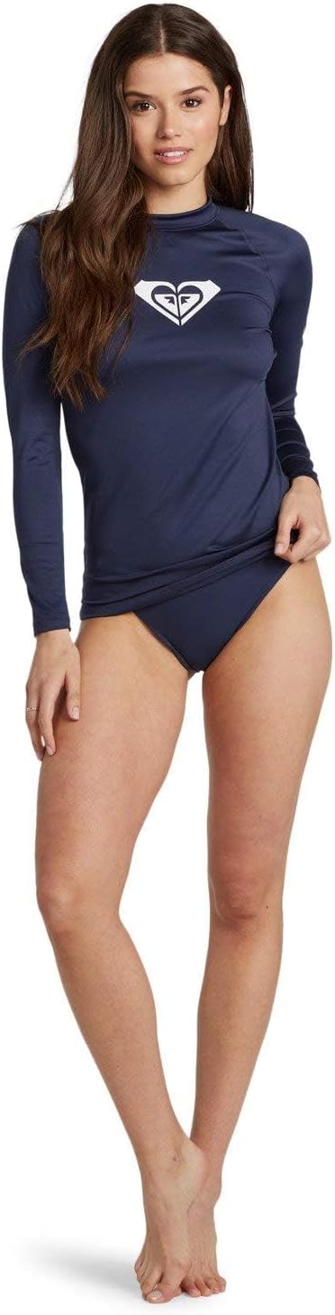 Roxy Damen Whole Hearted Rash-Guard-Shirt (1er Pack), Mood Indigo