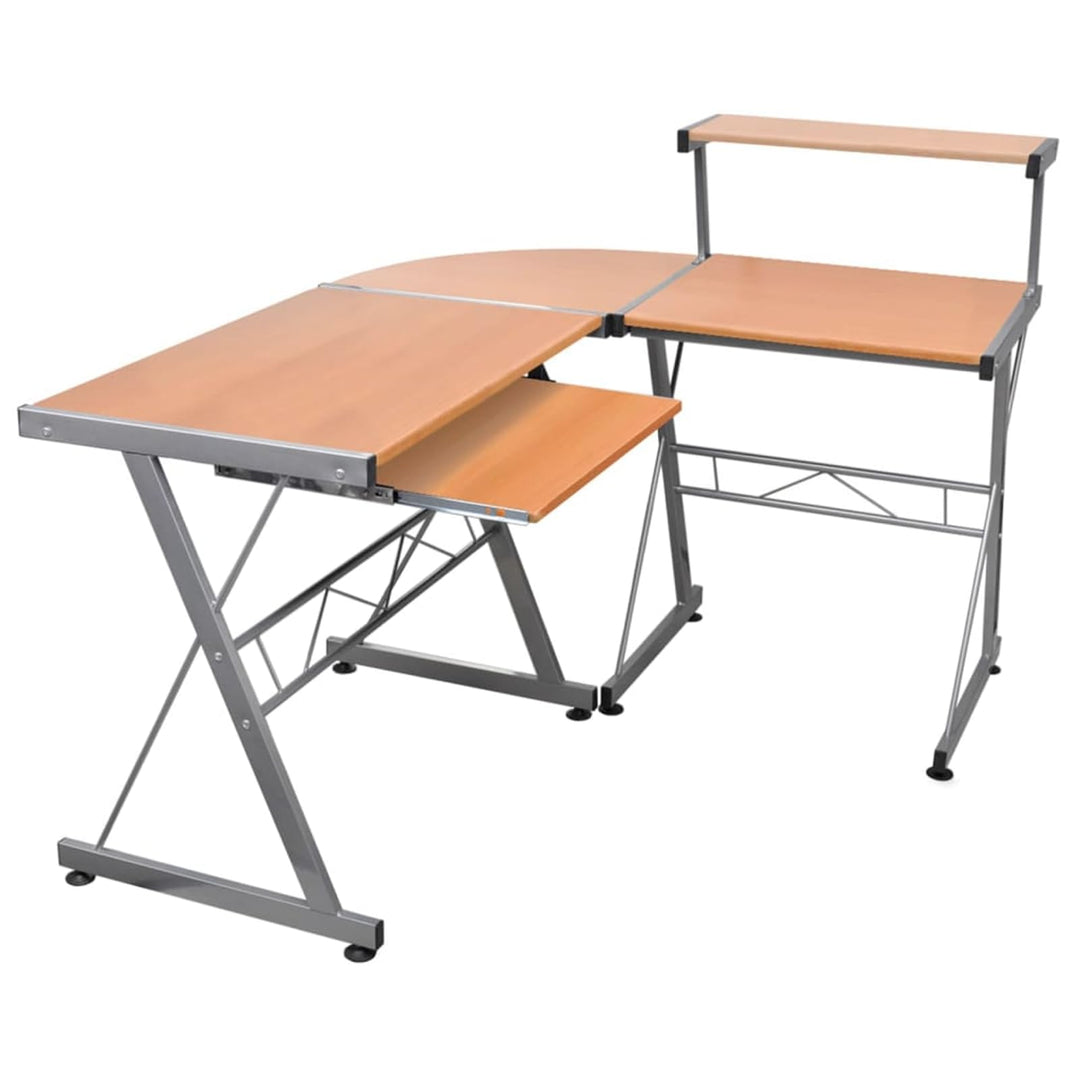 Gecheer Eck-Computertisch Eckschreibtisch Schreibtisch PC Tisch Bürotisch Holz Officetisch Arbeitsti
