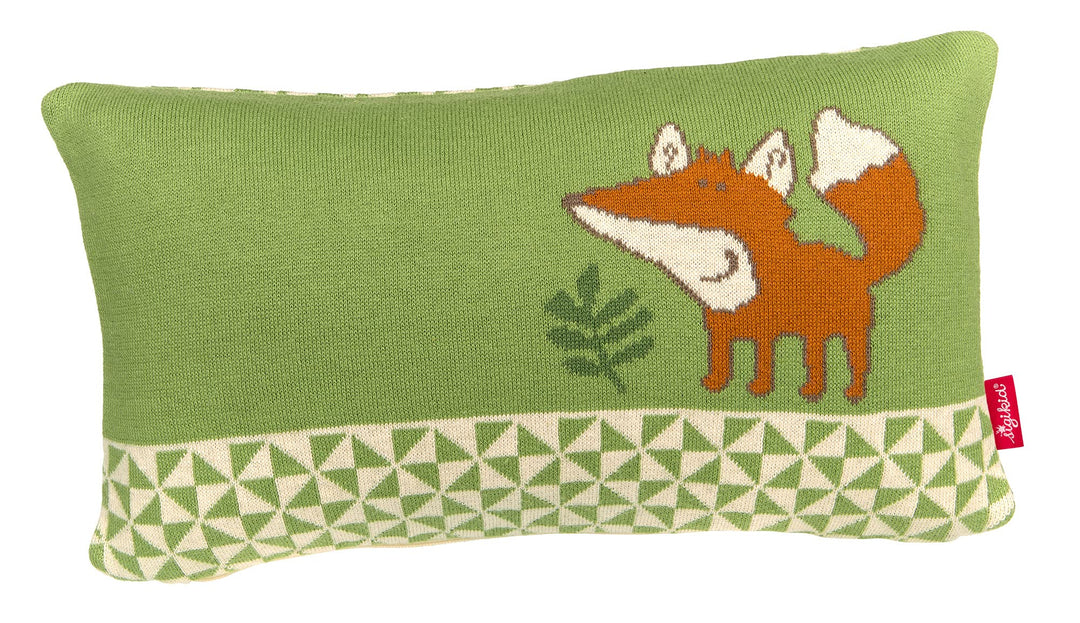 SIGIKID 39450 Strickkissen Forest Fox Mädchen und Jungen Baby-Kissen empfohlen ab Geburt grün, Grün