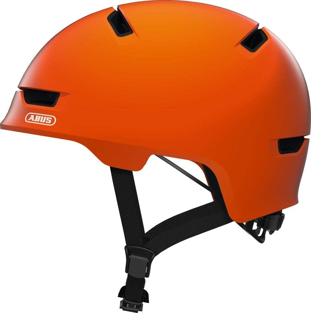 ABUS Stadthelm Scraper 3.0 - Robuster Hartschalen-Fahrradhelm Large(57-61cm) Orange (signal orange),