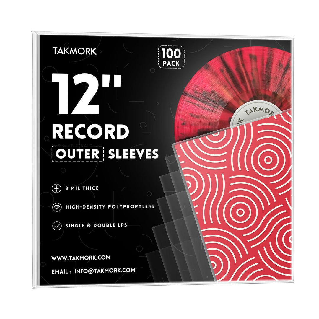12“ Schallplattenhüllen Vinyl Aussenhüllen - Vinylhüllen für Schallplatten | Kristallklare Vinyl Sch