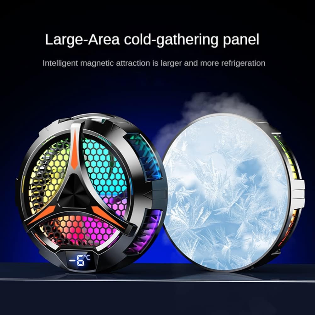 X42 Tablet KüHler Tablet KüHler RGB Beleuchtung 10Cm Magnetischer HalbleiterküHler LüFter für Tablet