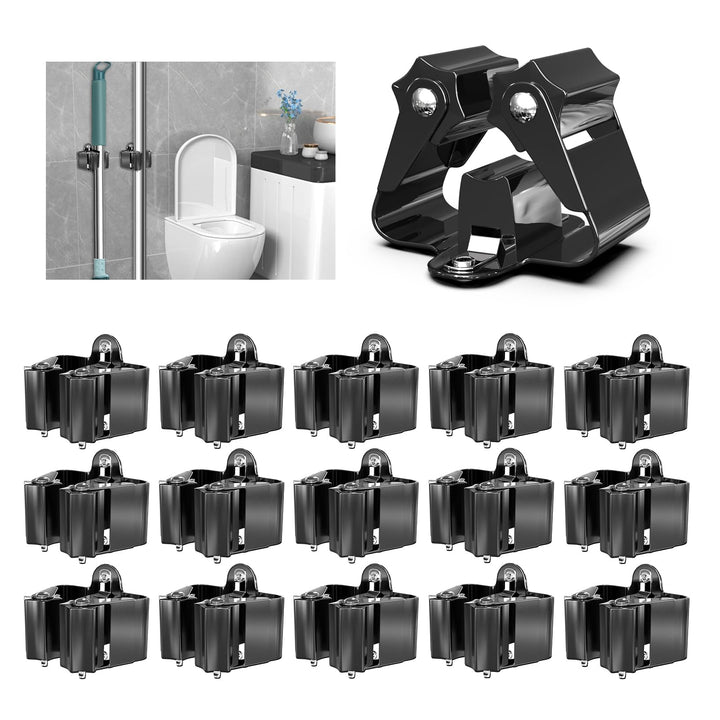 3-H 15 Stück Besenhalterung Wand Stahl Gartengerätehalter Gerätehalter Set Wandhalter für Haus Garte