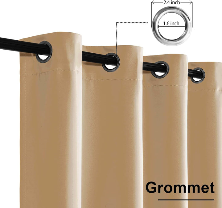 XWZO Blickdichte Vorhänge Verdunklungsvorhänge mit Ösen 2 Stücke Gardienen mit Raffhalter Lichtundur