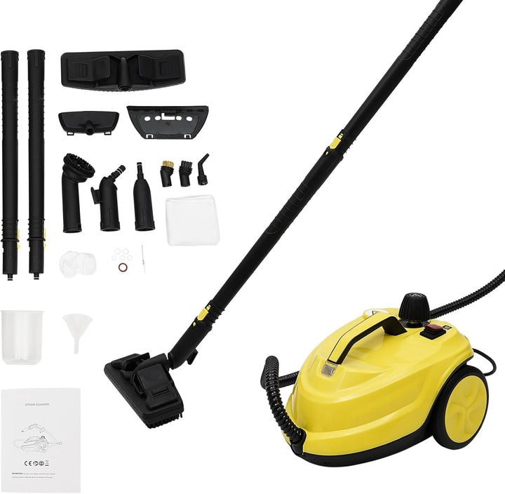 Dampfreiniger 2000W | Tragbarer Hochdruckreiniger für Küche, Bad & Auto | Inkl. umfangreichem Zubehö