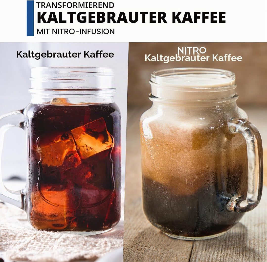 ICO Premium Stickstoff Kartuschen 10er Pack - N2 Kartuschen für Nitro Cold Brew Kaffee, Cocktails &