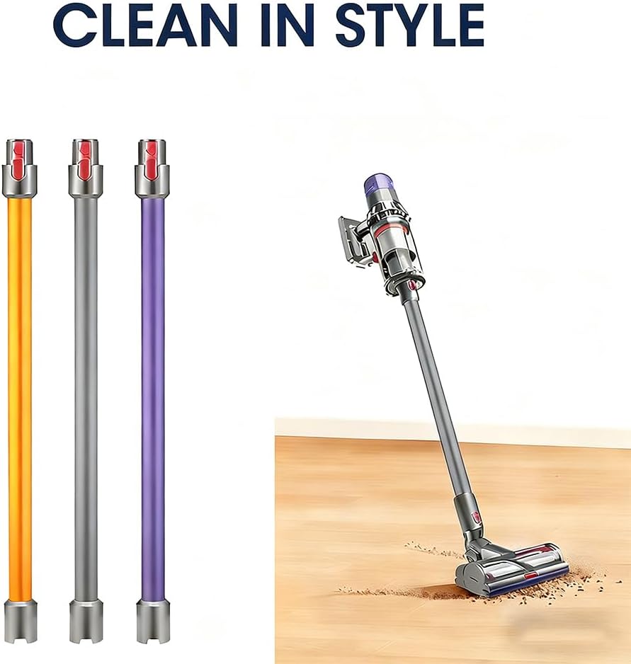 MOPEI Verlängerungsrohr für Dyson V7 V8 V10 V11 V15 Stabstaubsauger, 73 cm (Silber)