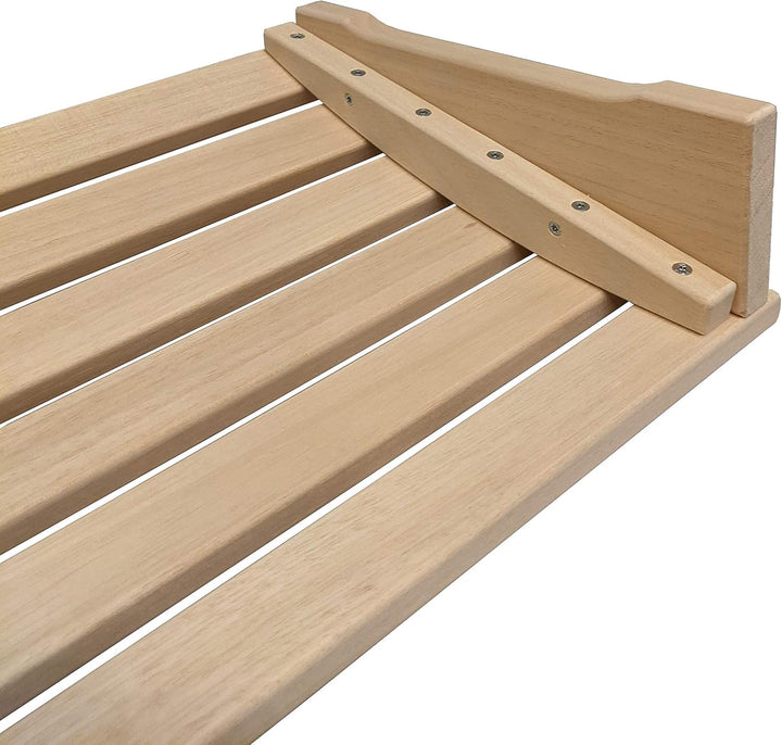 VIAMO® Sauna Kopfstütze Kopfteil Rückenlehne gebogen aus Abachiholz 39,5 x 30 cm 39.5x30x10 cm (1er,