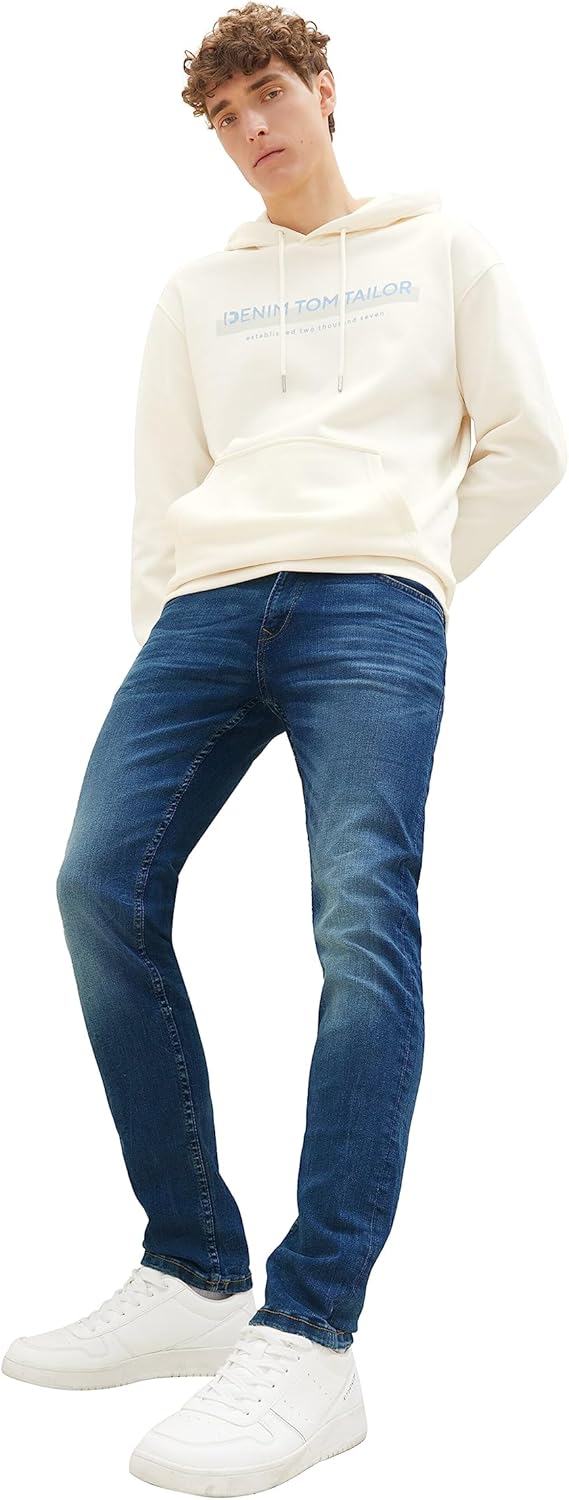 TOM TAILOR Denim Herren Slim Piers Jeans 28W / 32L 10119 - Used Mid Stone Blue Denim, 28W / 32L 1011