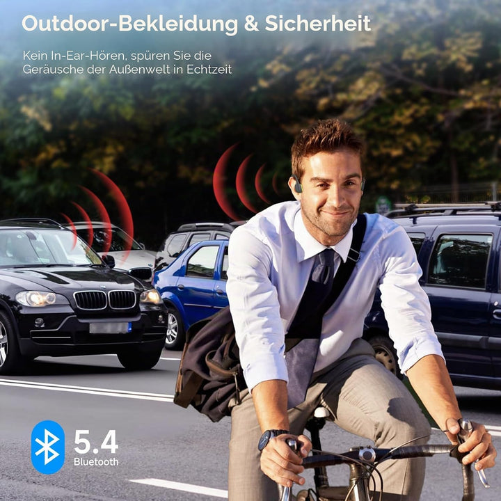 LOBKIN Kopfhörer Schwimmen,IPX8 wasserdichte Unterwasser Knochenschall Kopfhörer Bluetooth 5.4,Open