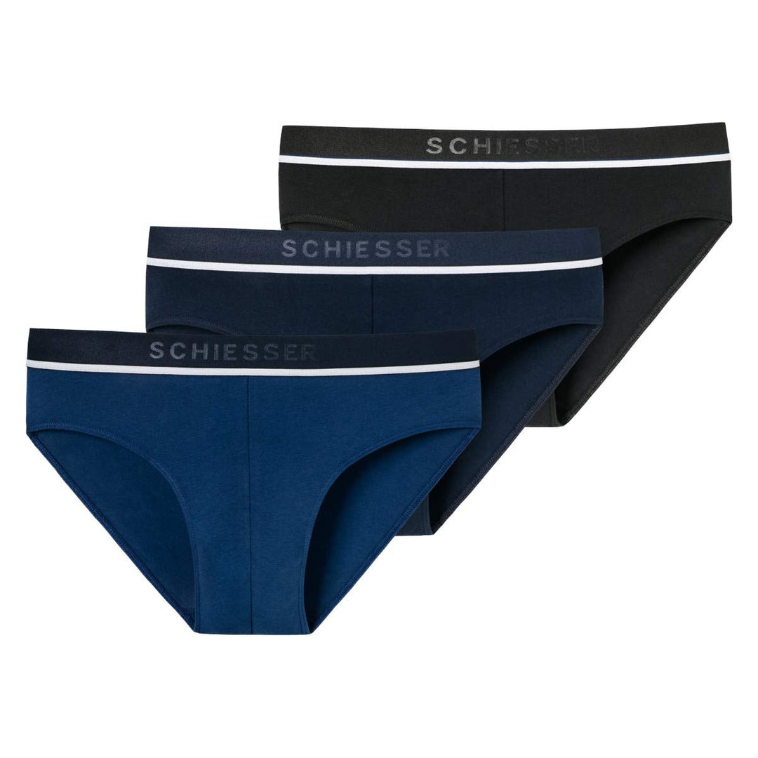 Schiesser Herren Slip (3er Pack) M Mehrfarbig 2, M Mehrfarbig 2