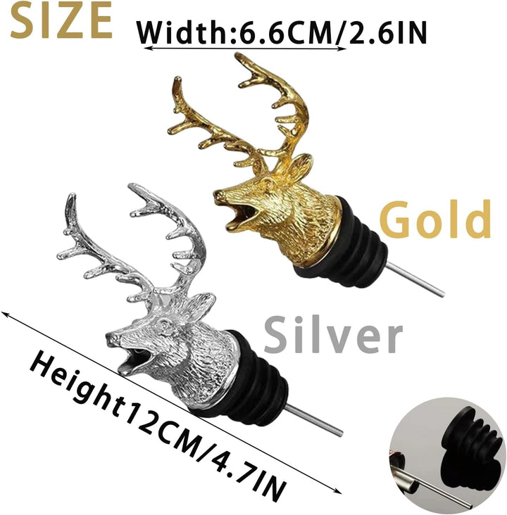 2 Stücke Ausgiesser Für Flaschen Wein, Ausgiesser Spirituosen, Weinverschlüsse Metall, Für Weinflasc