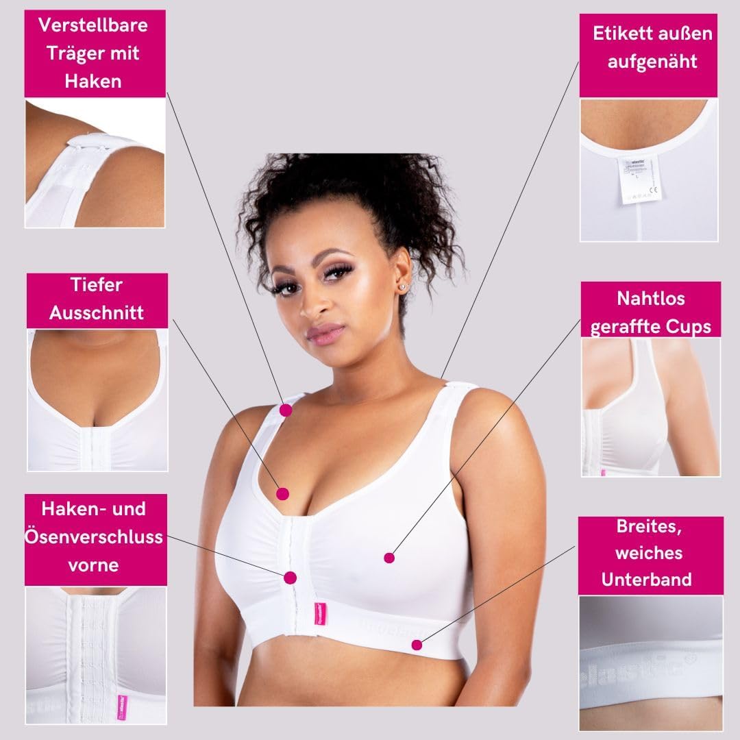 LIPOELASTIC Postoperativer Kompressions-BH PI extra Weiss XXL