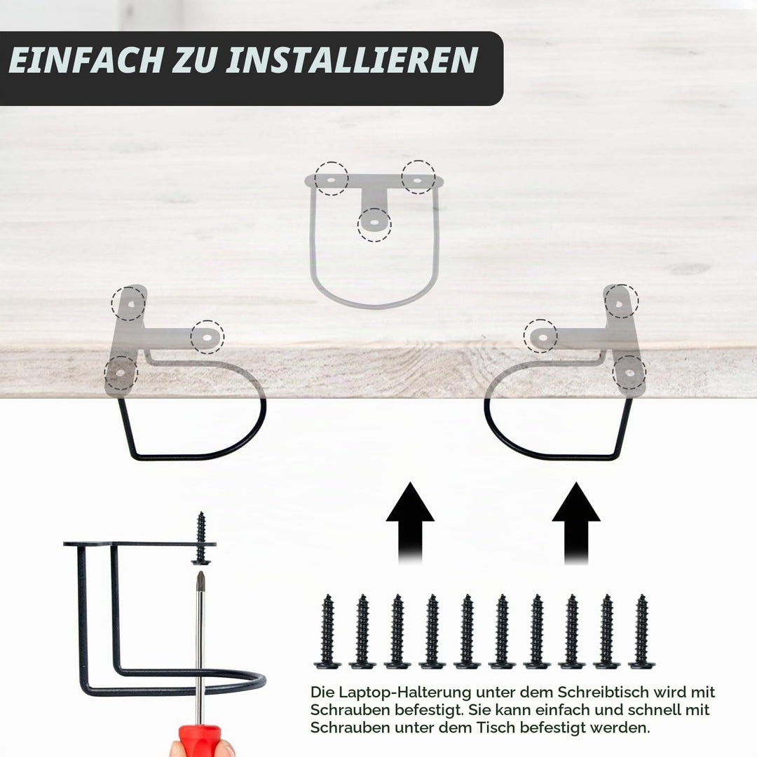 Laptop Untertisch Halterung, Laptop Halterung Unter Schreibtisch, Multifunktionale Unter-Tisch-Halte