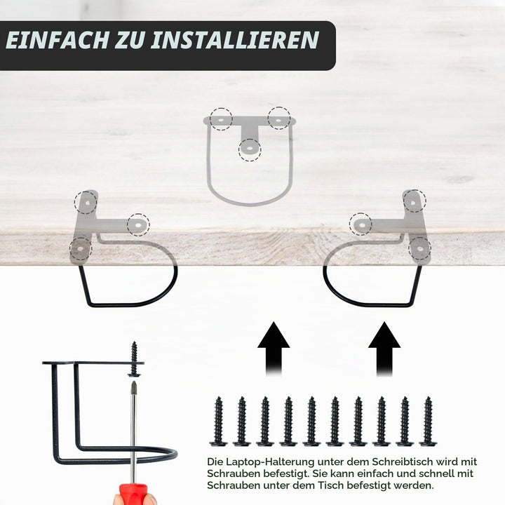 Laptop Untertisch Halterung, Laptop Halterung Unter Schreibtisch, Multifunktionale Unter-Tisch-Halte